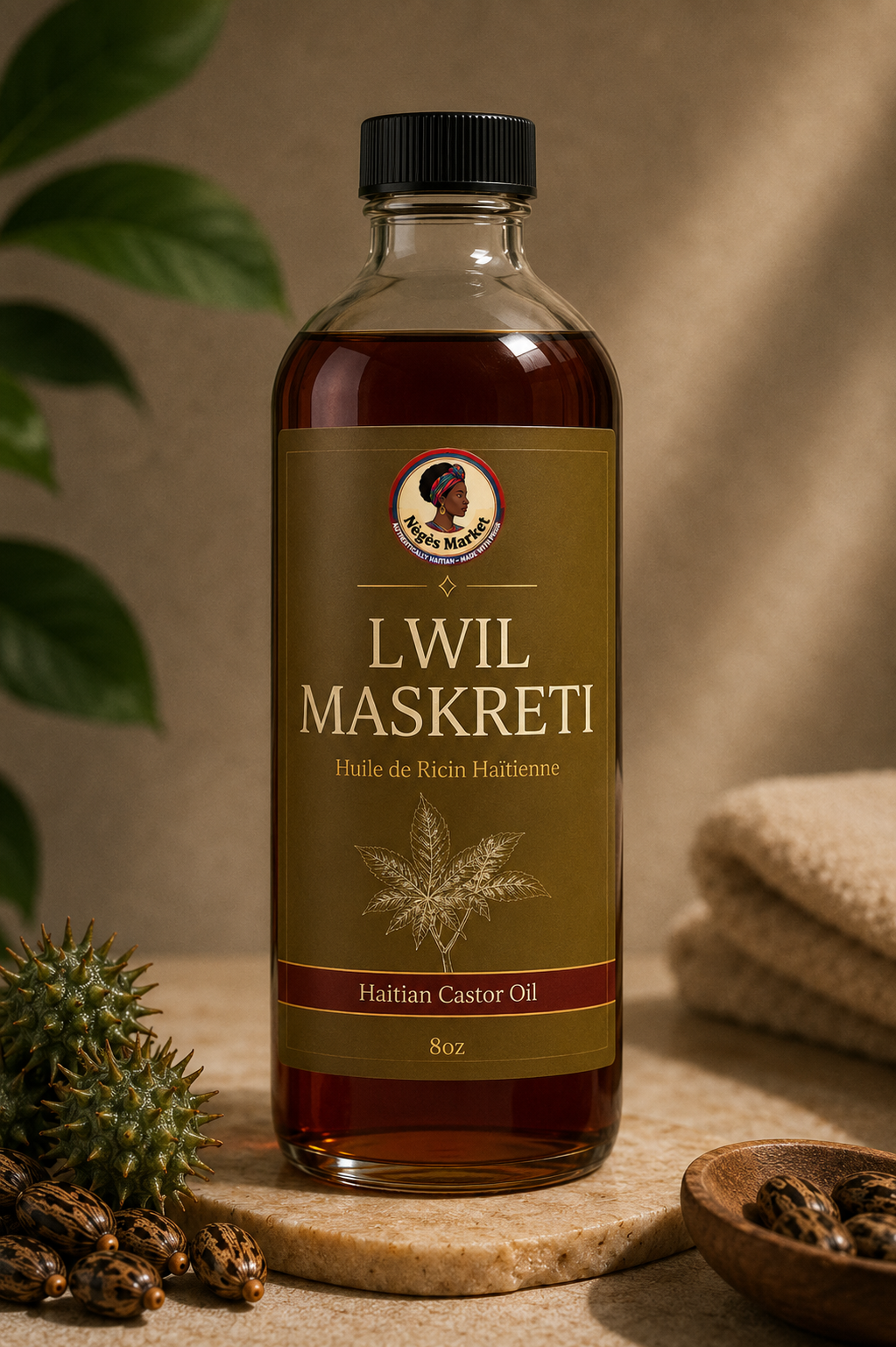 Lwil Maskriti (Castor Oil) – 8 Oz